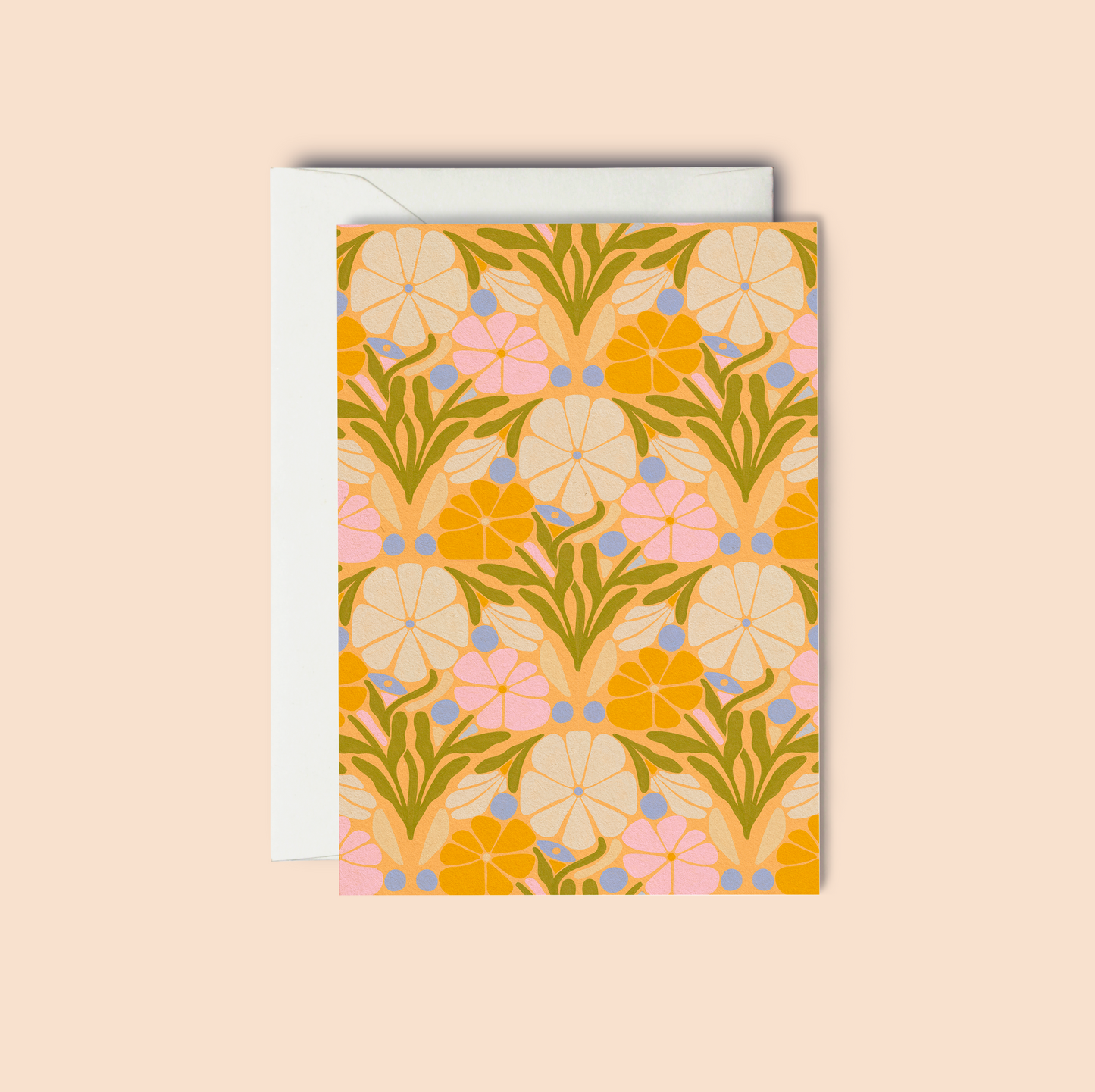 Floral Groove - Greeting Card
