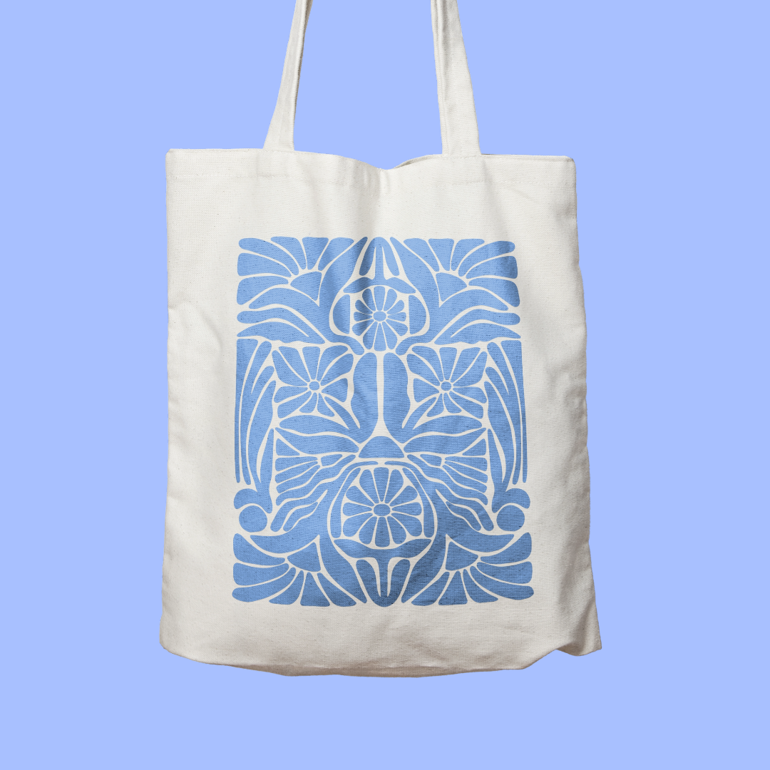 Floral Groove - Canvas Tote Bag