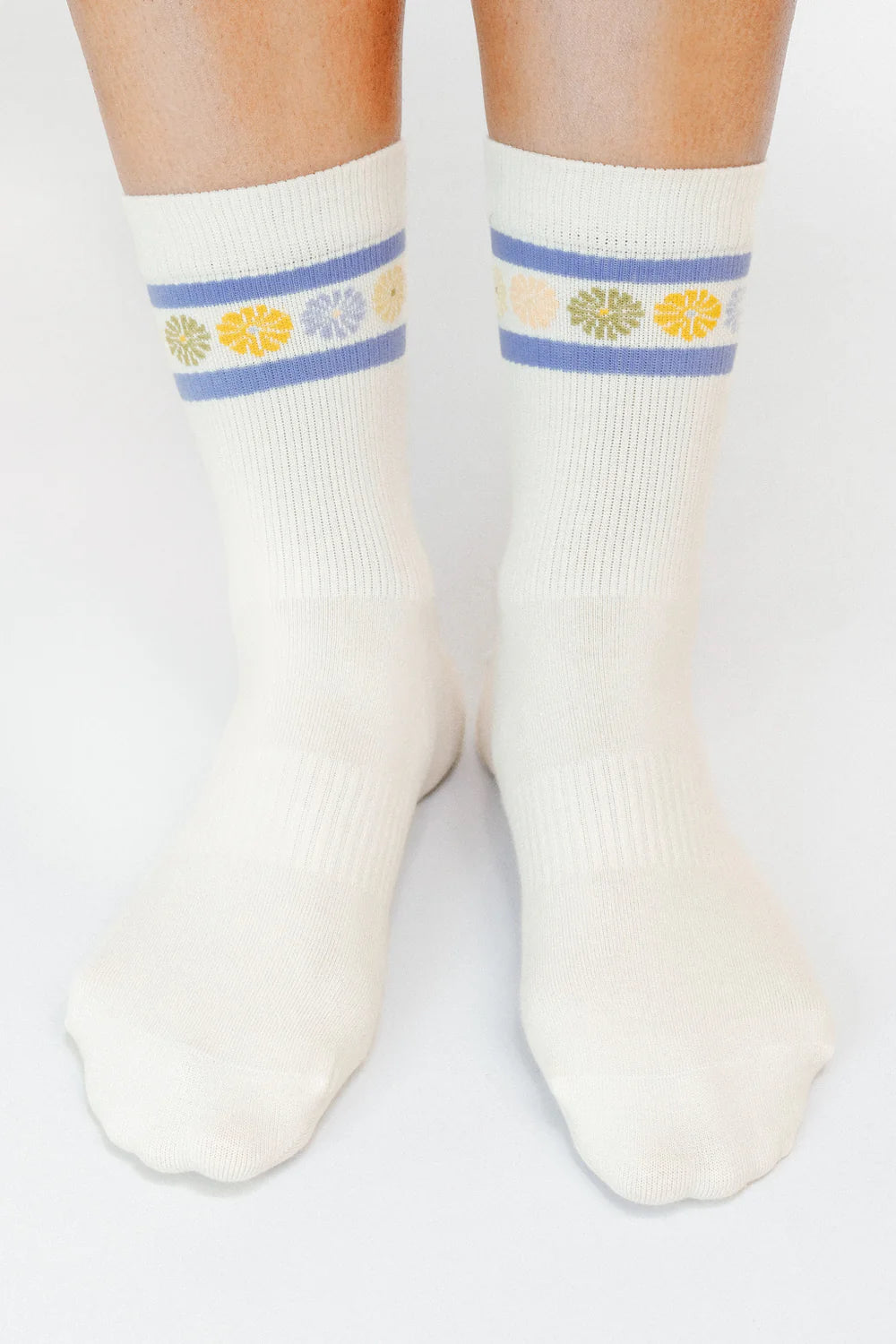 Flower Crown — Knit Ankle Sock
