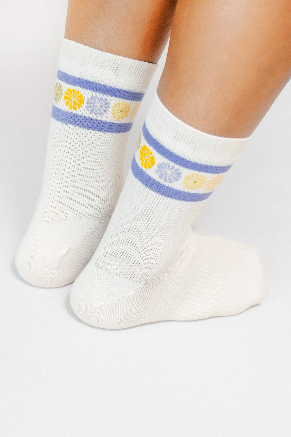 Flower Crown — Knit Ankle Sock