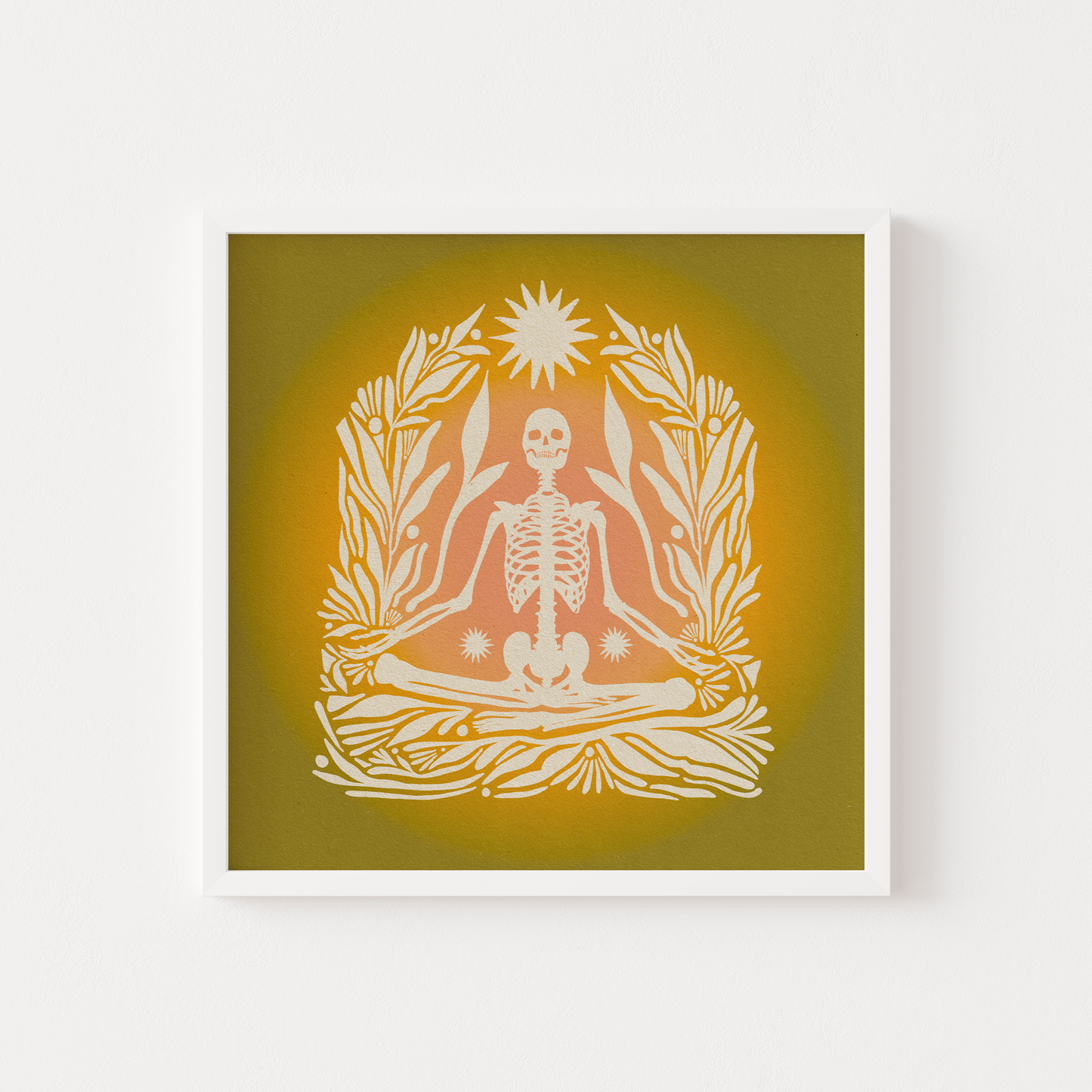 Meditating Skeleton - Print