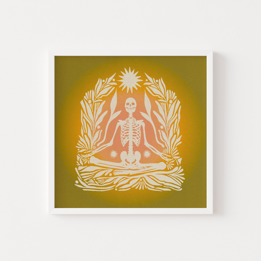 Meditating Skeleton - Print