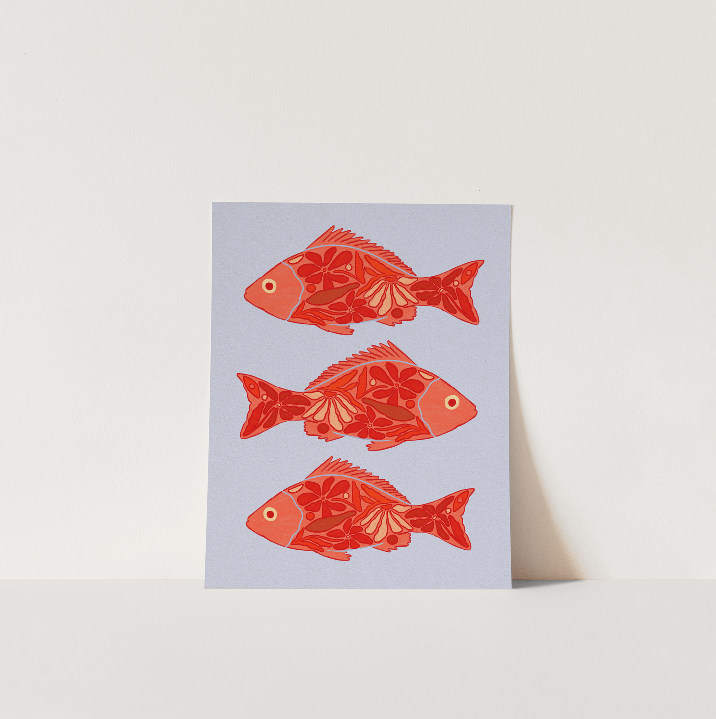 Floral Red Snapper - Art Print