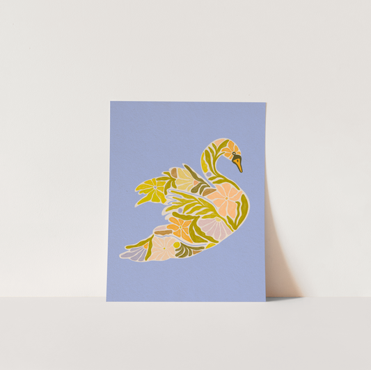 Swan Lovers - Art Print