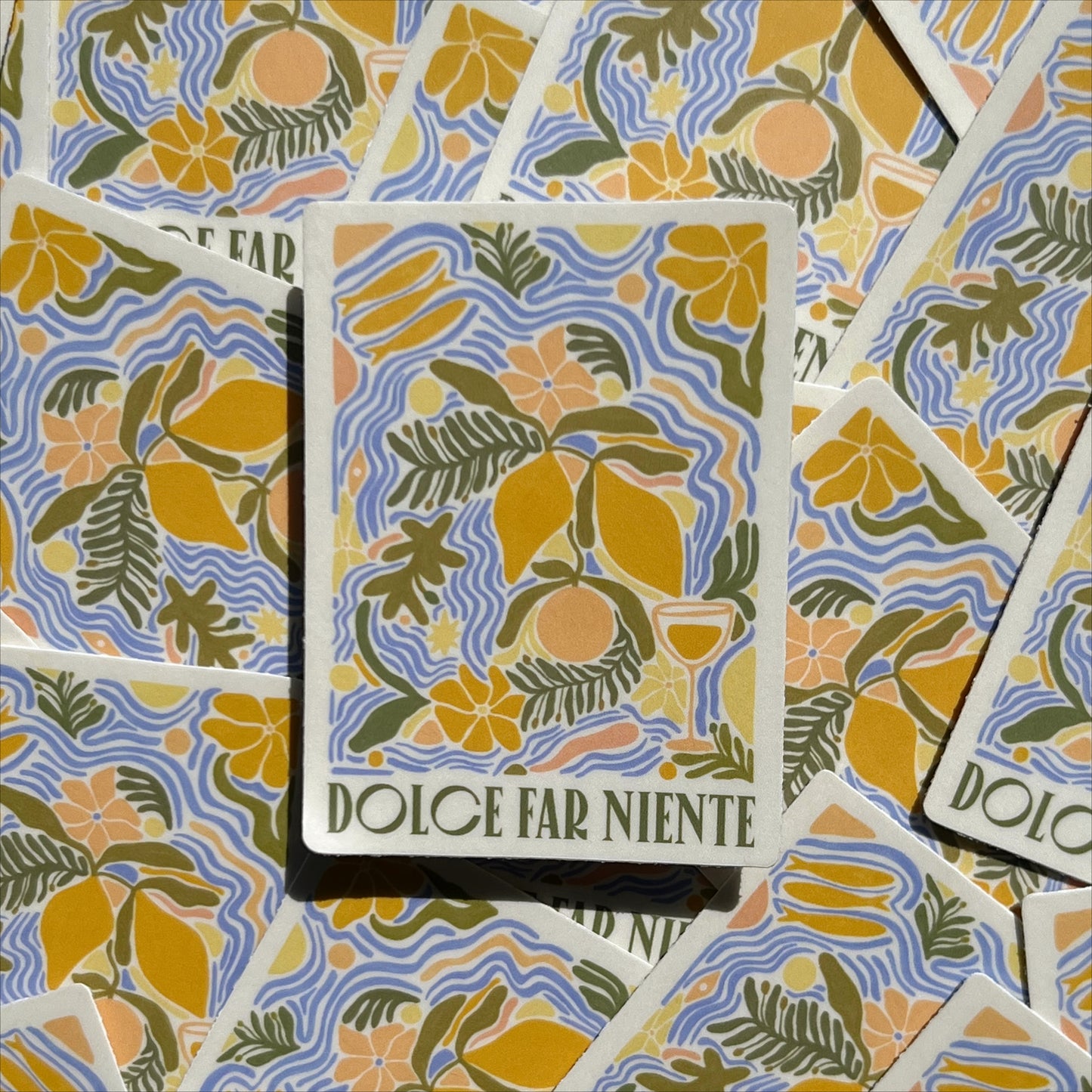 Dolce Far Niente; The Sweetness Of Doing Nothing - Vinyl Sticker