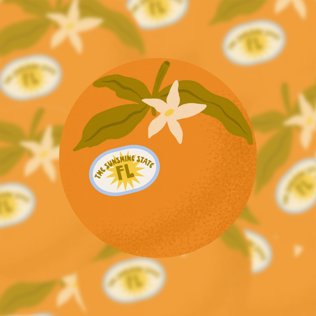 The Sunshine State Orange - Vinyl Sticker