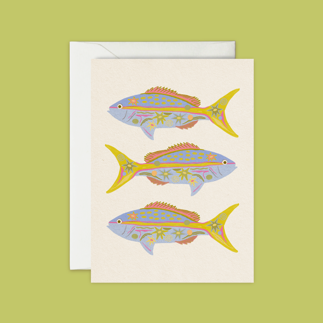Yellowtail Snapper Fish - Greeting Card