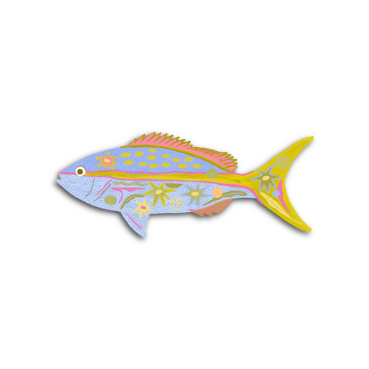 Yellowtail Snapper Fish - Vinyl Sticker