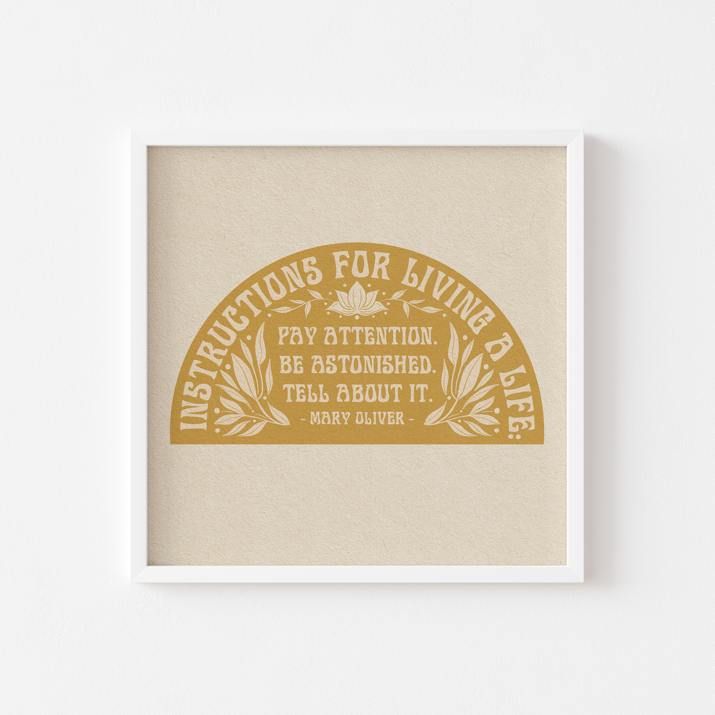 Instructions For Living A Life - Print
