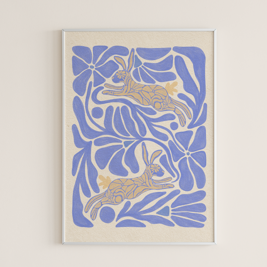 Floral Rabbit - Art Print
