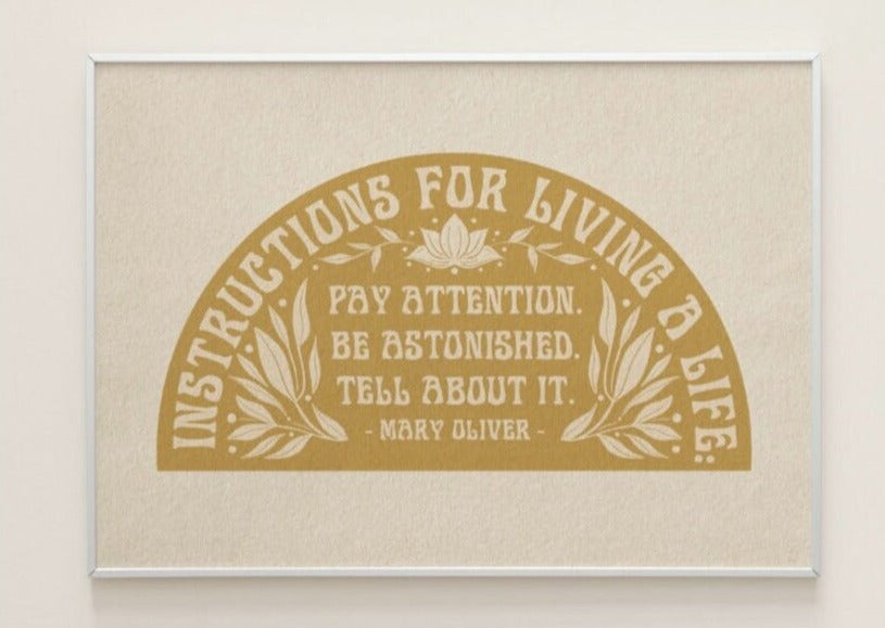 Instructions For Living A Life - Print