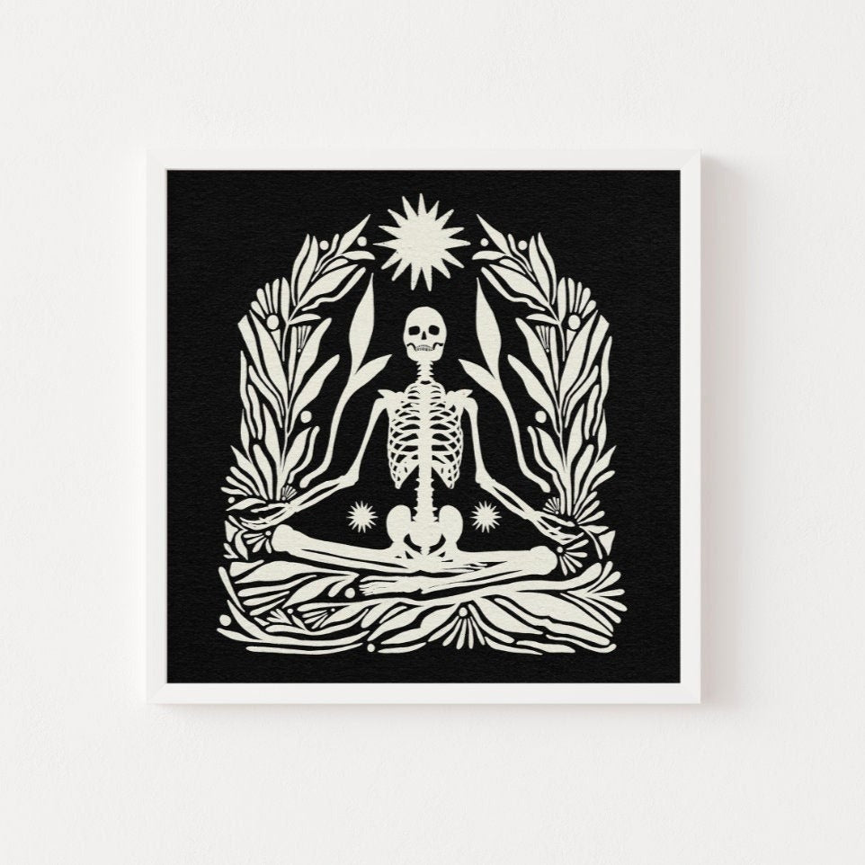 Meditating Skeleton - Print