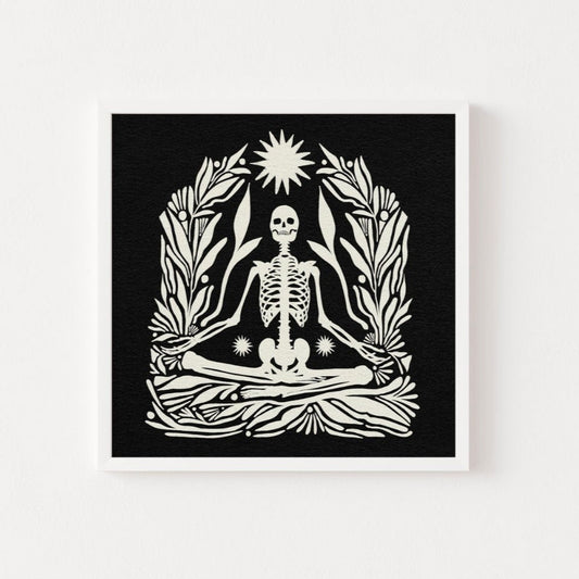 Meditating Skeleton - Print