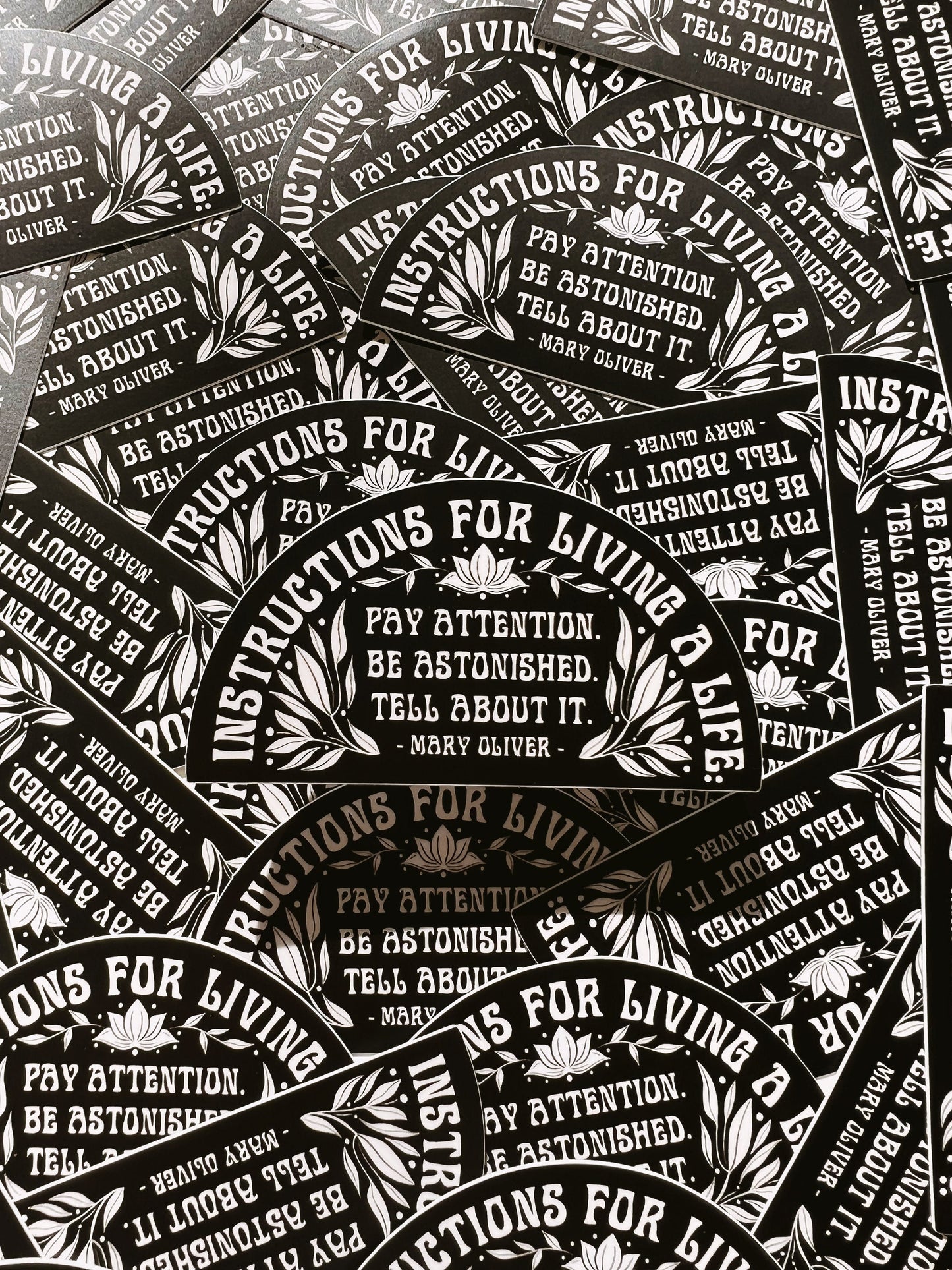 Instructions For Living A Life - Vinyl Sticker