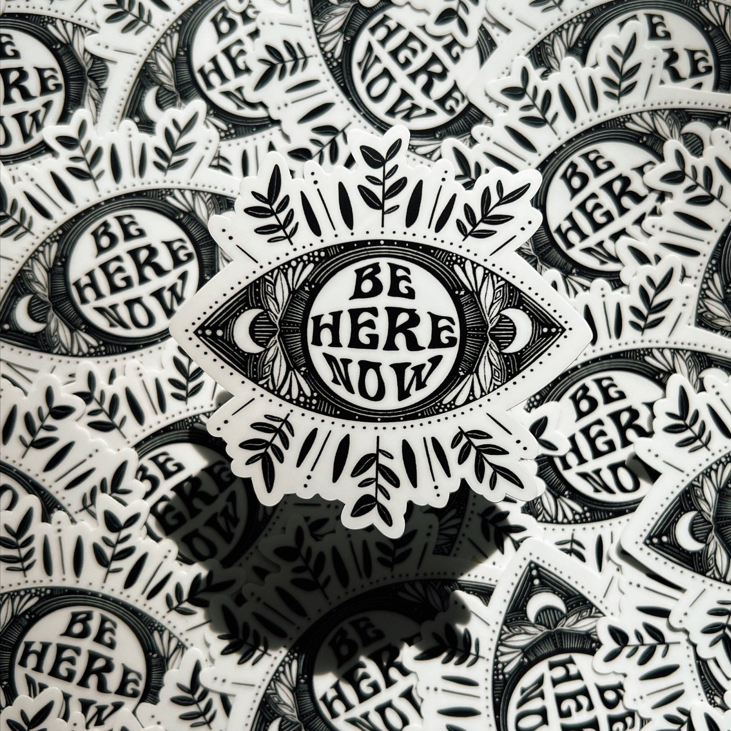 Be Here Now - Black Vinyl Sticker