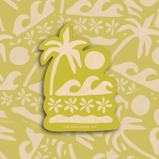 Beachy Scene - Vinyl Sticker