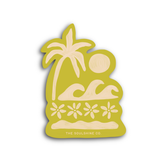 Beachy Scene - Vinyl Sticker