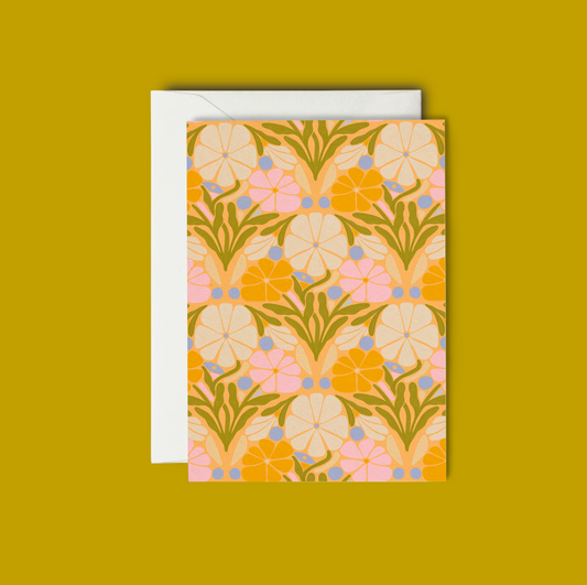 Floral Groove - Greeting Card