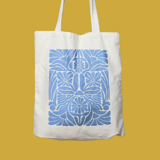Floral Groove - Canvas Tote Bag