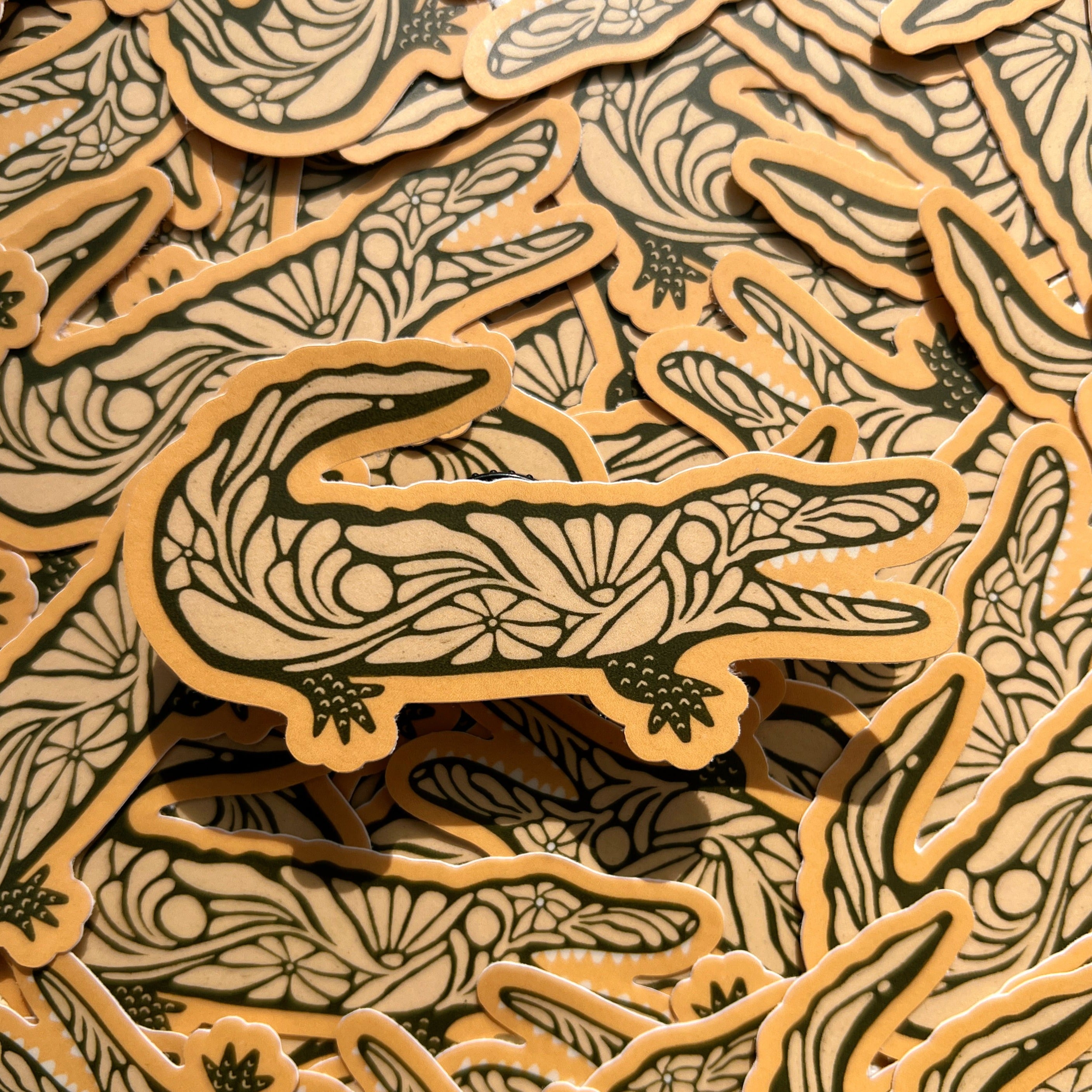 Gator Sticker Floral Gator - Vinyl Sticker – The SoulShine Co.