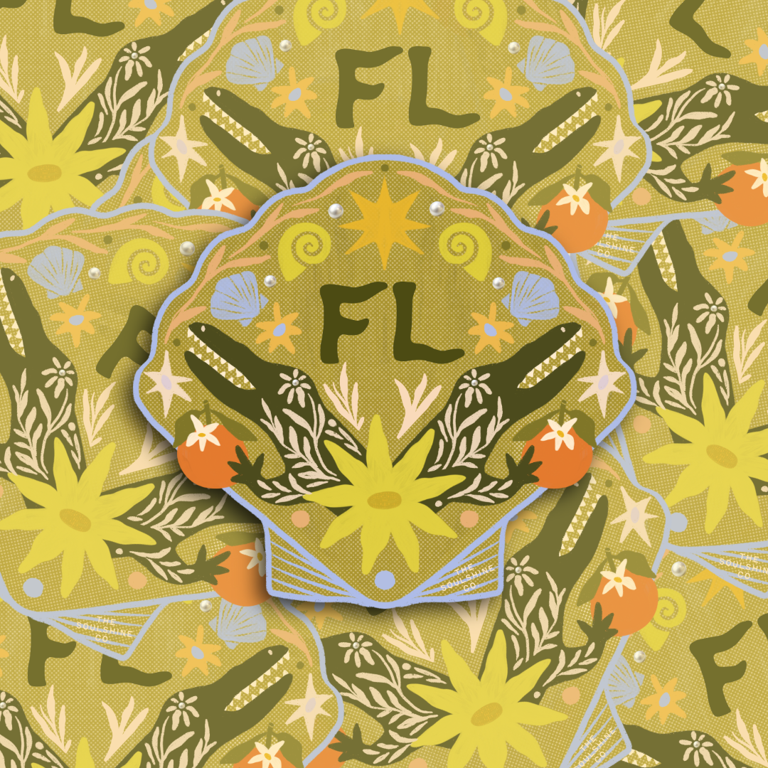 FL Gator Shell - Vinyl Sticker