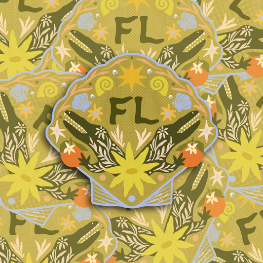 FL Gator Shell - Vinyl Sticker