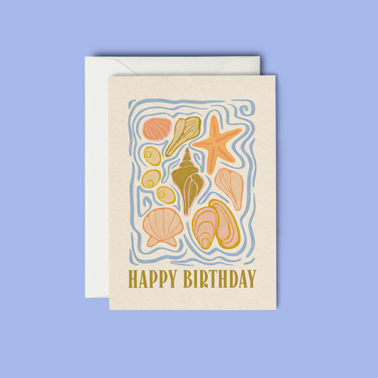Seashell Happy Birthday - Greeting Card