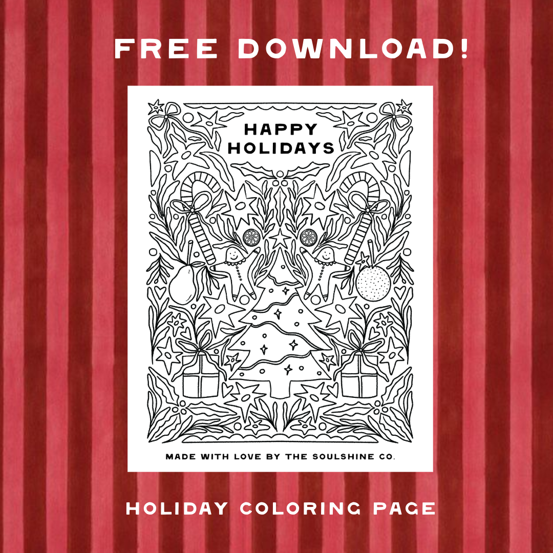 Happy Holidays Coloring Page — FREE Download!