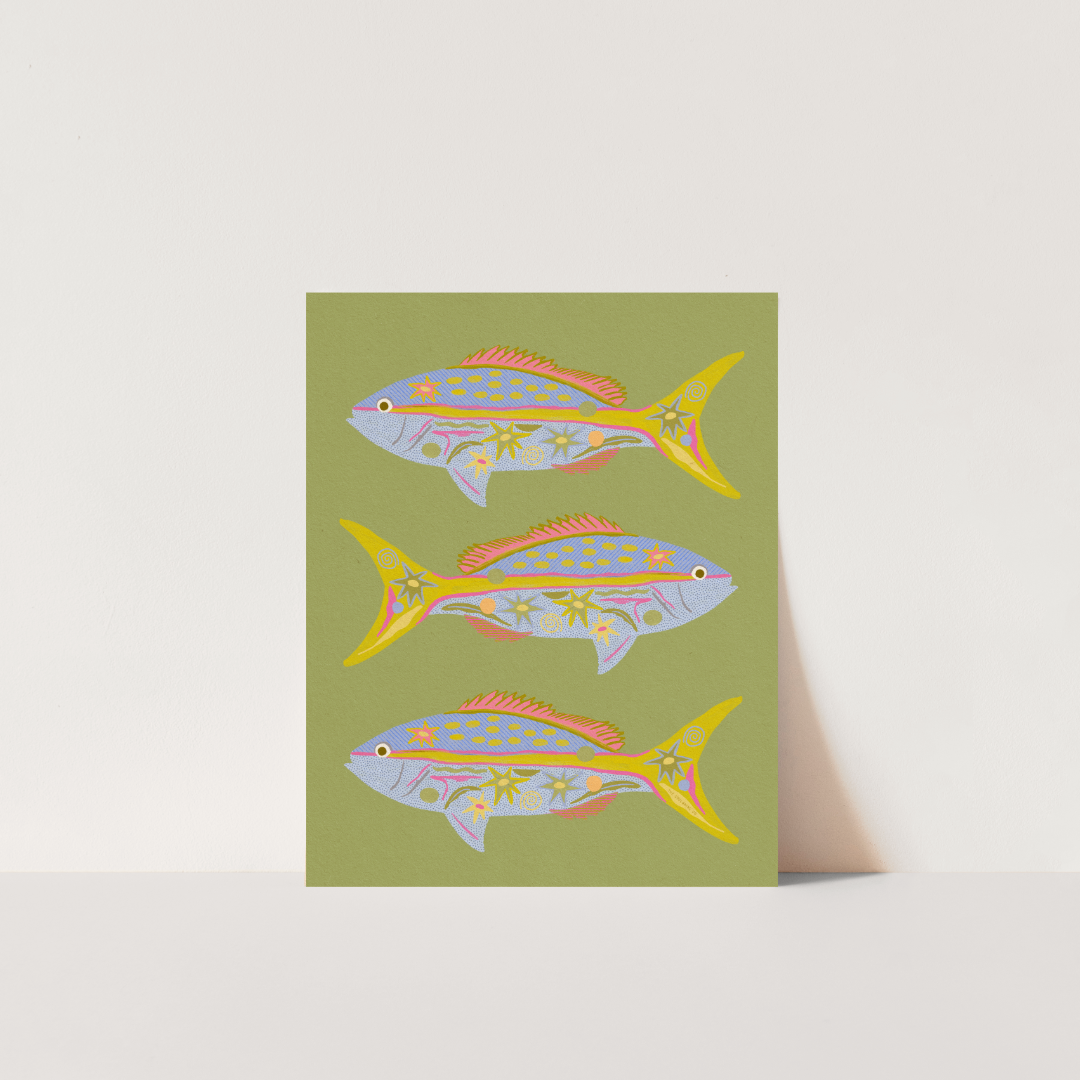 Yellowtail Snapper Fish- Art Print