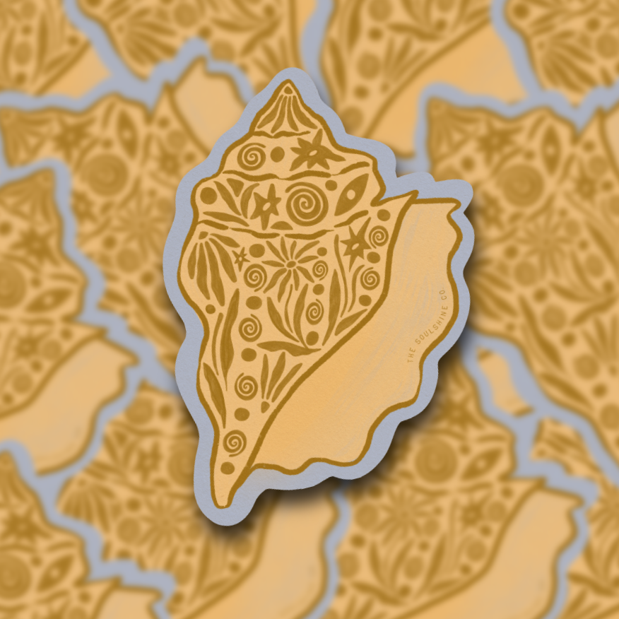 SoulShine Conch Shell - Vinyl Sticker