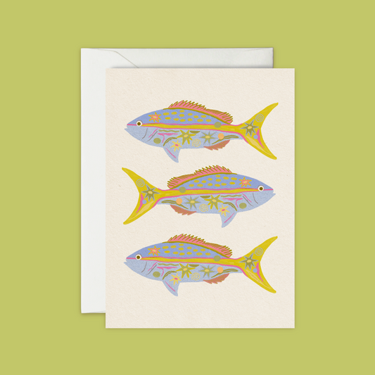 Yellowtail Snapper Fish - Greeting Card