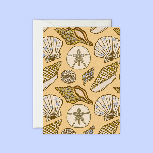Seashell Pattern - Greeting Card