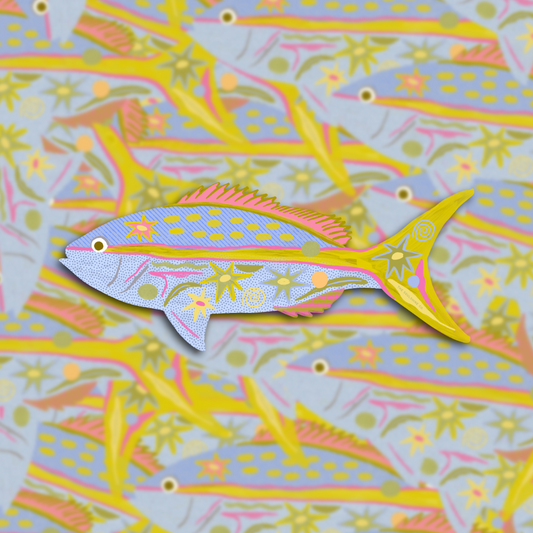 Yellowtail Snapper Fish - Vinyl Sticker