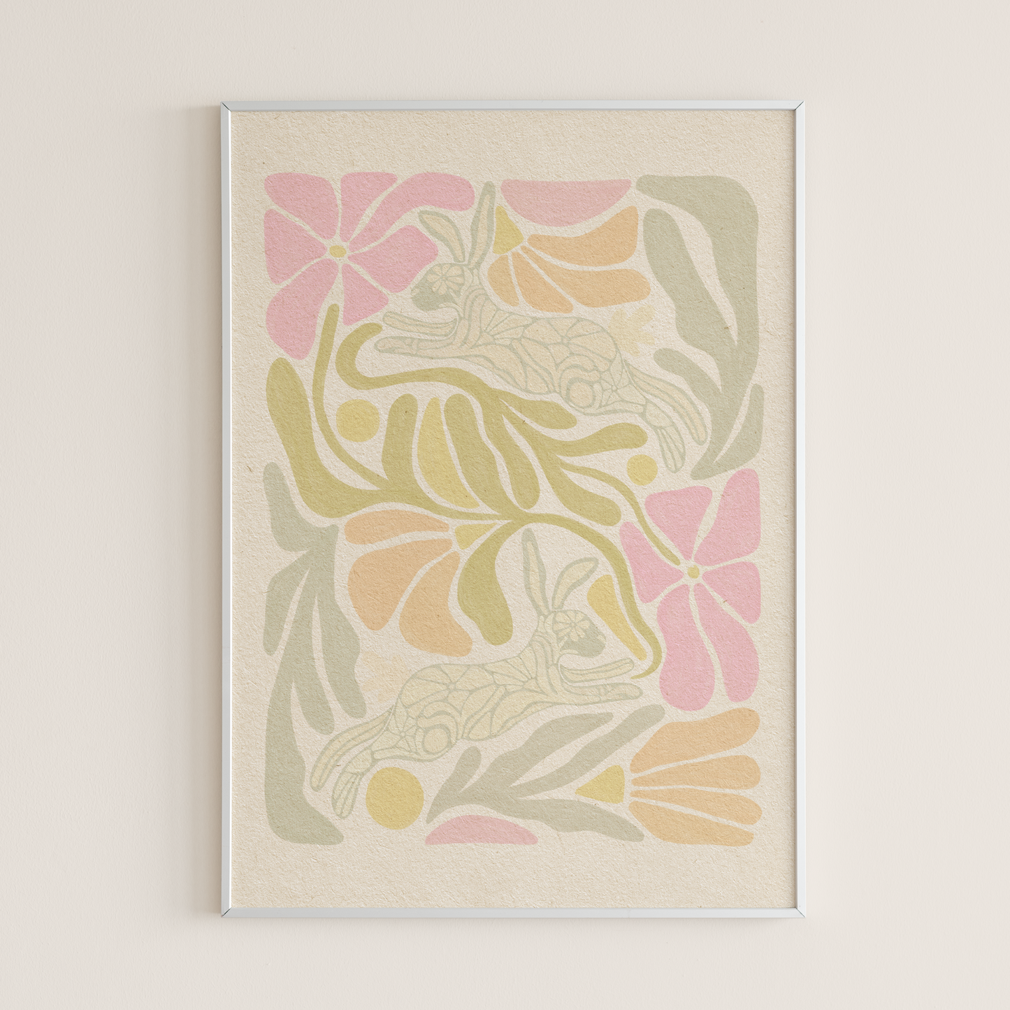 Floral Rabbit - Art Print