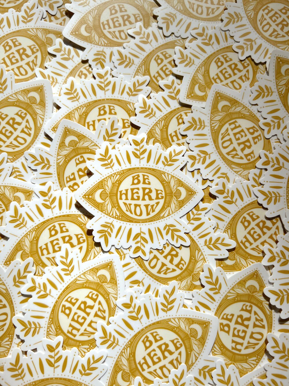 Be Here Now - Yellow Vinyl Sticker