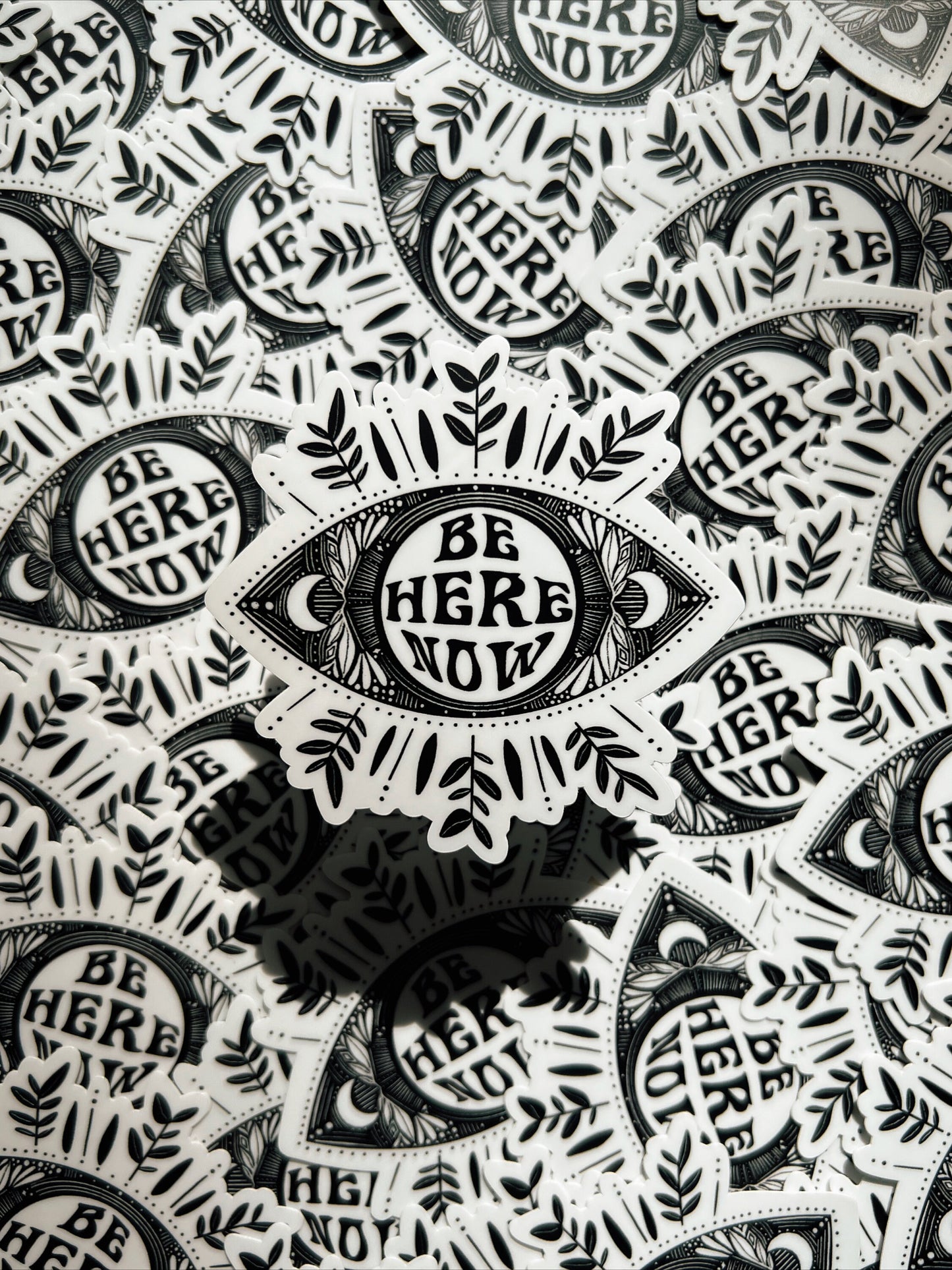 Be Here Now - Black Vinyl Sticker